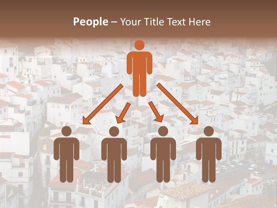 A Large Group Of White Buildings With Red Roofs PowerPoint Template