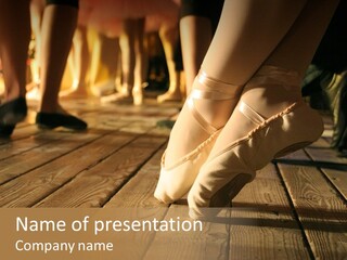 Elegant Feet Of Ballet-Dancer PowerPoint Template