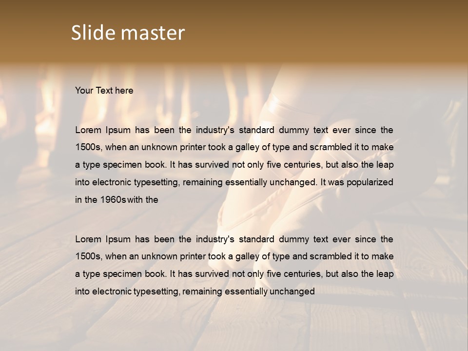 Elegant Feet Of Ballet-Dancer PowerPoint Template