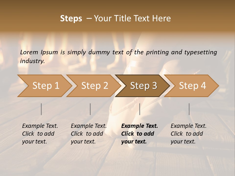 Elegant Feet Of Ballet-Dancer PowerPoint Template