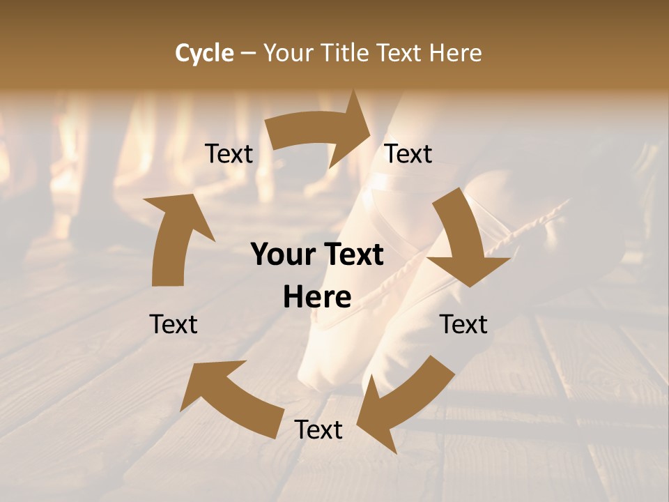 Elegant Feet Of Ballet-Dancer PowerPoint Template