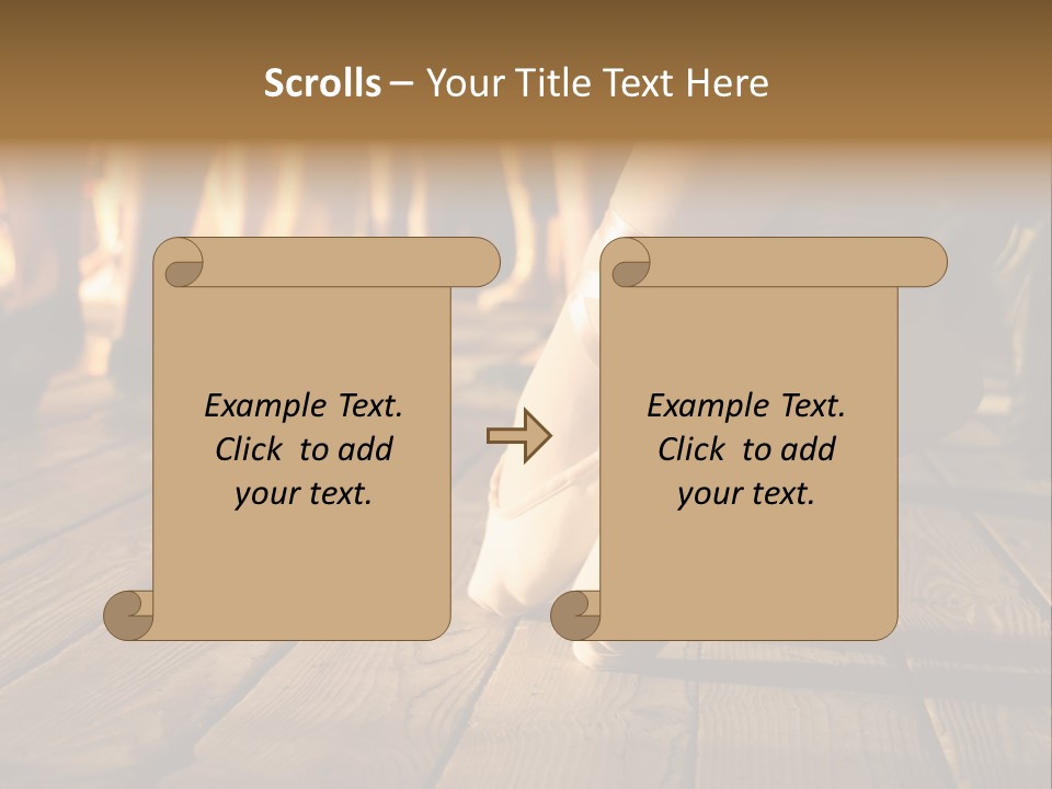 Elegant Feet Of Ballet-Dancer PowerPoint Template