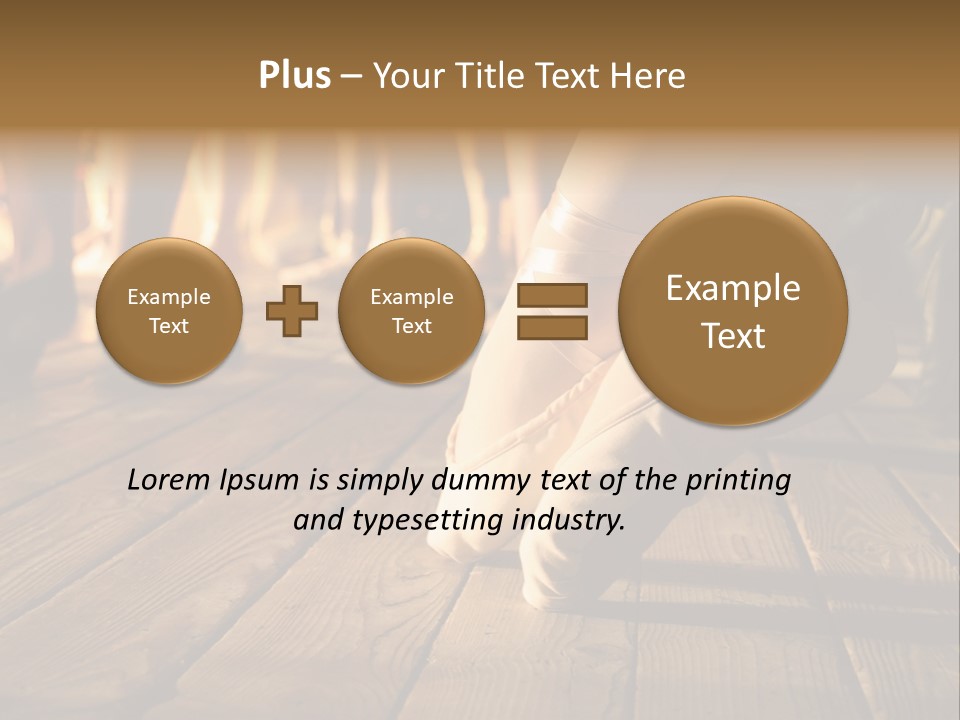 Elegant Feet Of Ballet-Dancer PowerPoint Template