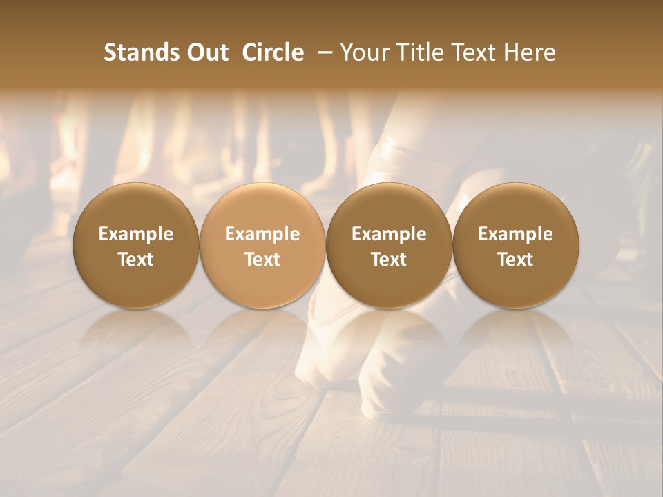 Elegant Feet Of Ballet-Dancer PowerPoint Template