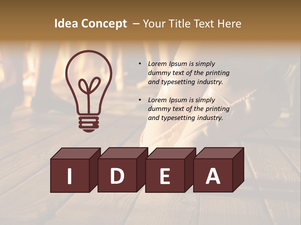 Elegant Feet Of Ballet-Dancer PowerPoint Template