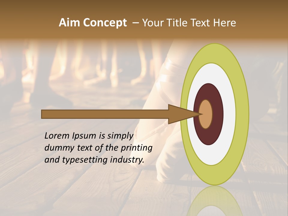 Elegant Feet Of Ballet-Dancer PowerPoint Template