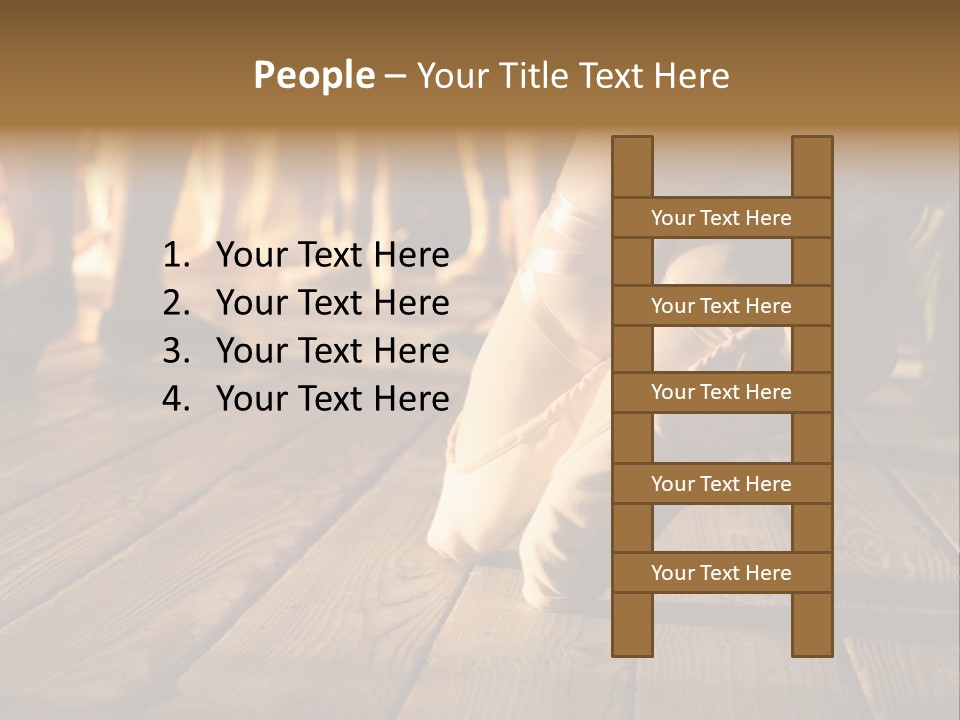 Elegant Feet Of Ballet-Dancer PowerPoint Template