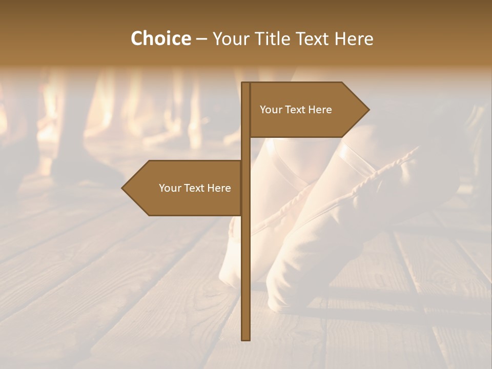 Elegant Feet Of Ballet-Dancer PowerPoint Template