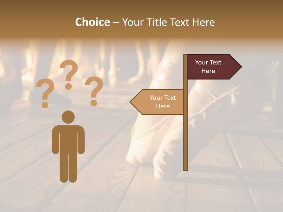 Elegant Feet Of Ballet-Dancer PowerPoint Template