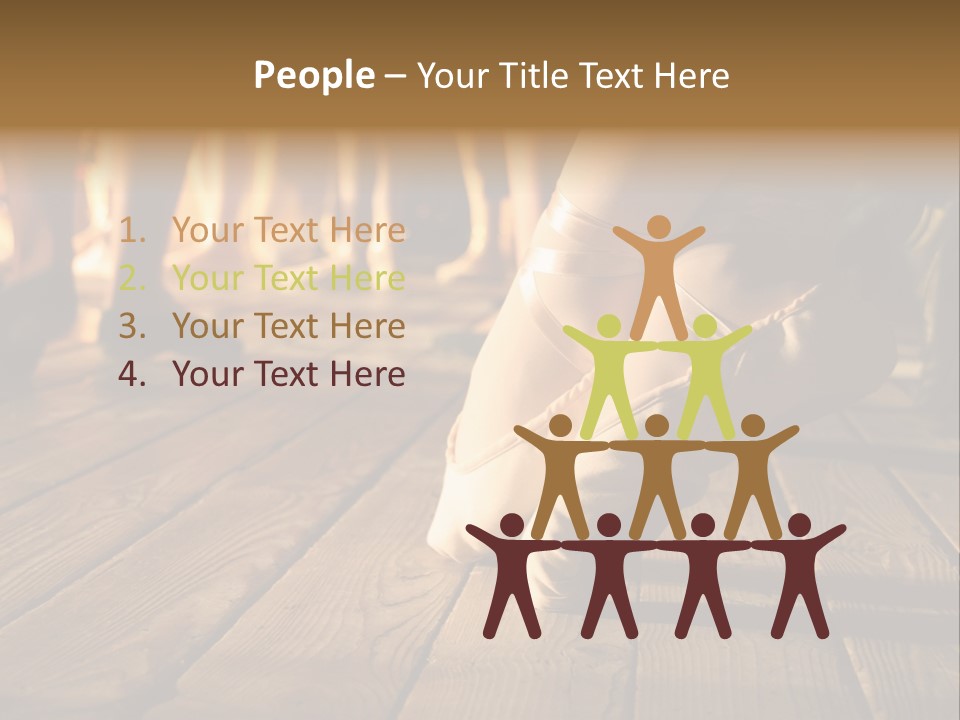Elegant Feet Of Ballet-Dancer PowerPoint Template
