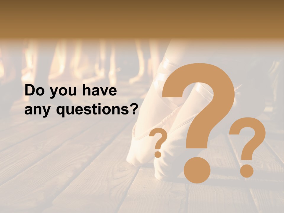 Elegant Feet Of Ballet-Dancer PowerPoint Template