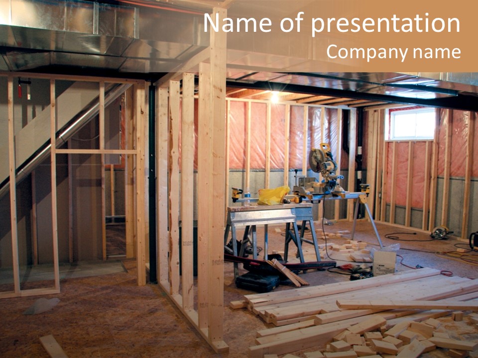 Basement Renovation PowerPoint Template