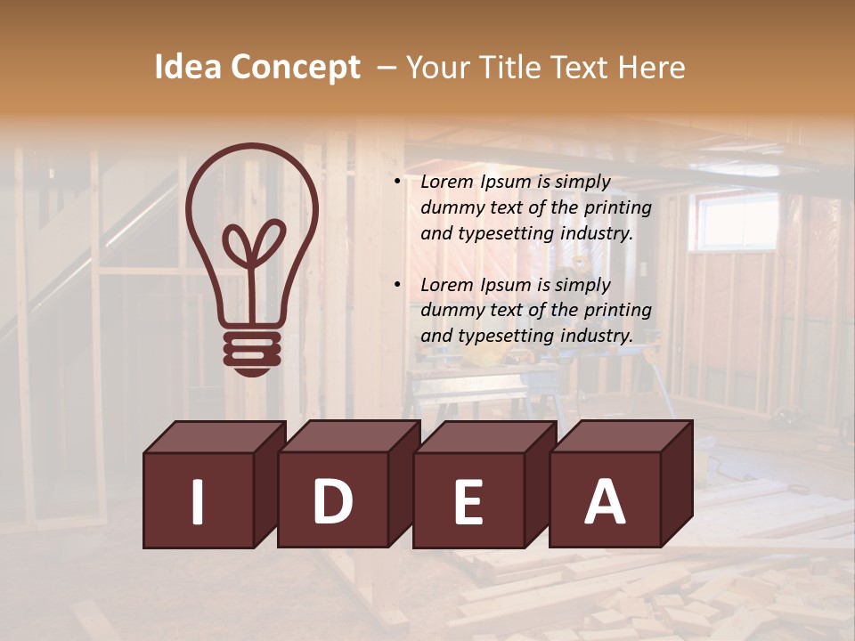 Basement Renovation PowerPoint Template