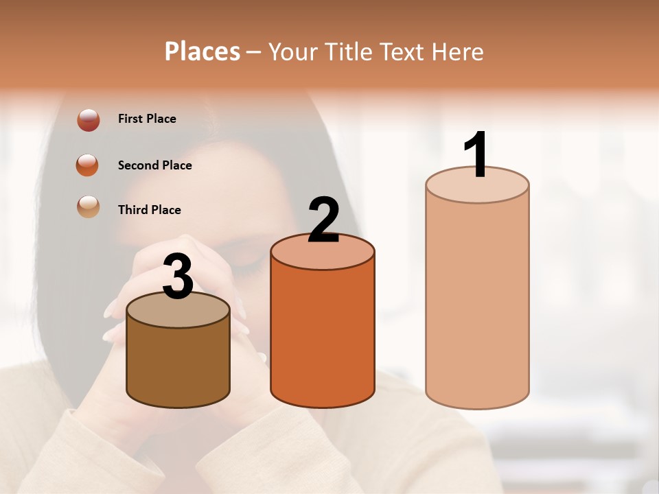 A Woman Holding Her Hands To Her Face PowerPoint Template