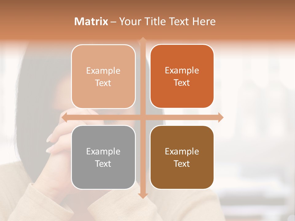 A Woman Holding Her Hands To Her Face PowerPoint Template