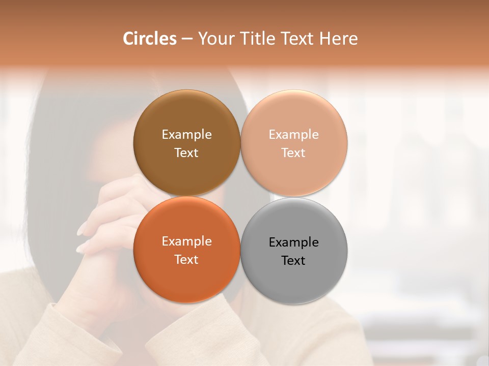 A Woman Holding Her Hands To Her Face PowerPoint Template