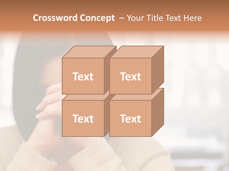 A Woman Holding Her Hands To Her Face PowerPoint Template