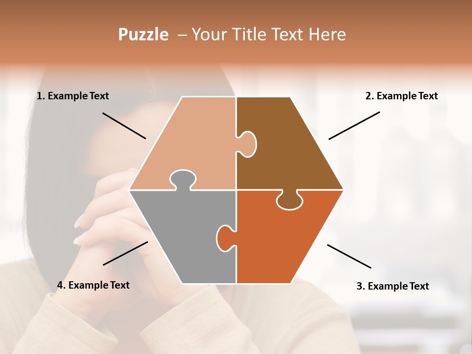 A Woman Holding Her Hands To Her Face PowerPoint Template