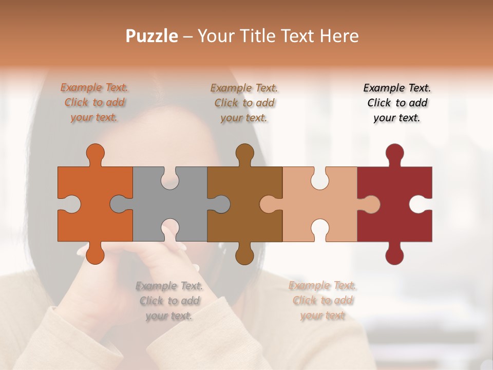 A Woman Holding Her Hands To Her Face PowerPoint Template