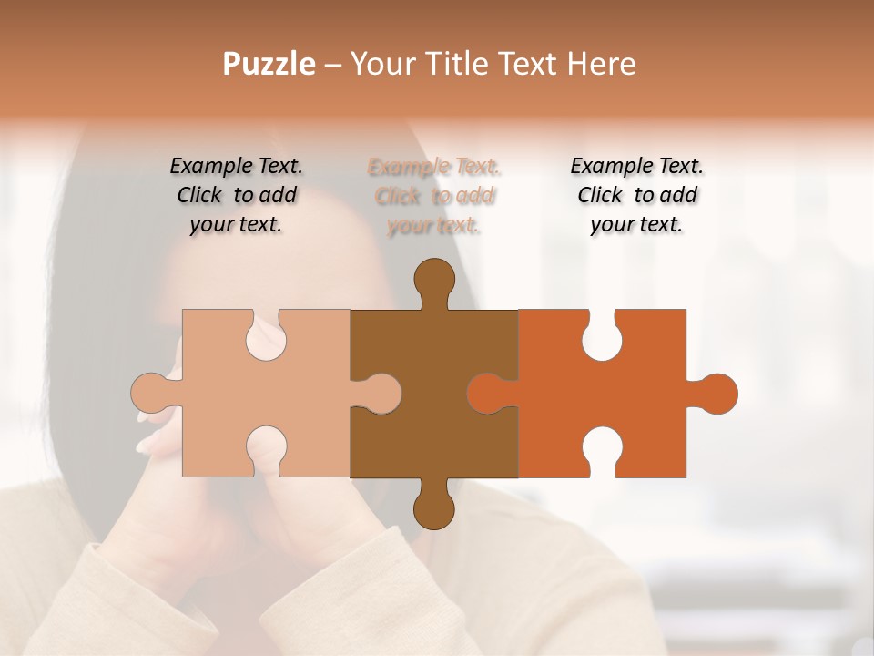 A Woman Holding Her Hands To Her Face PowerPoint Template