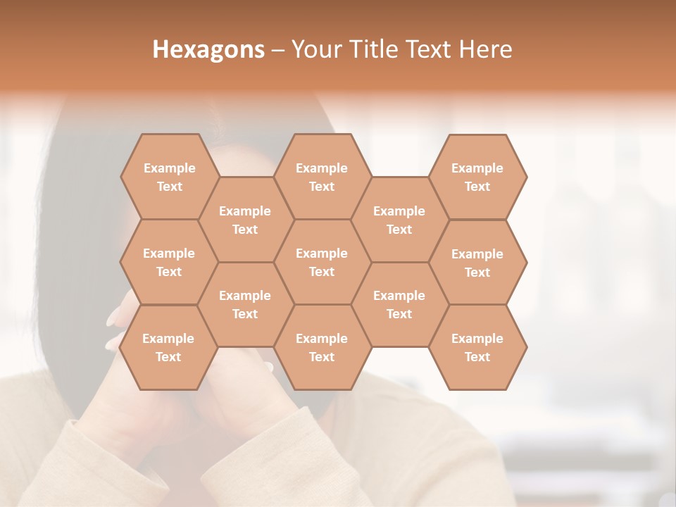 A Woman Holding Her Hands To Her Face PowerPoint Template