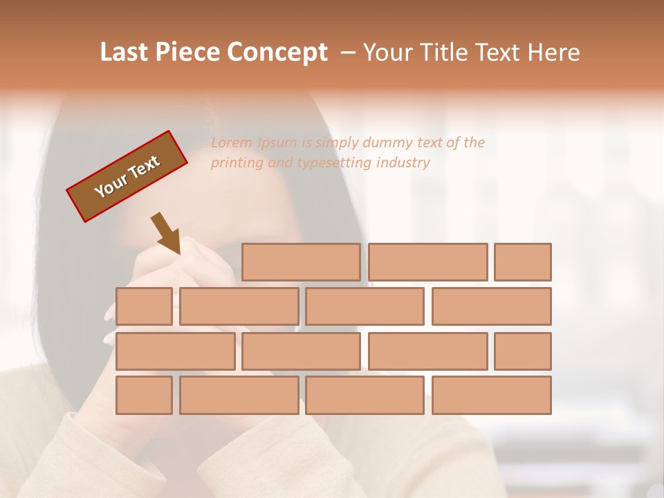 A Woman Holding Her Hands To Her Face PowerPoint Template