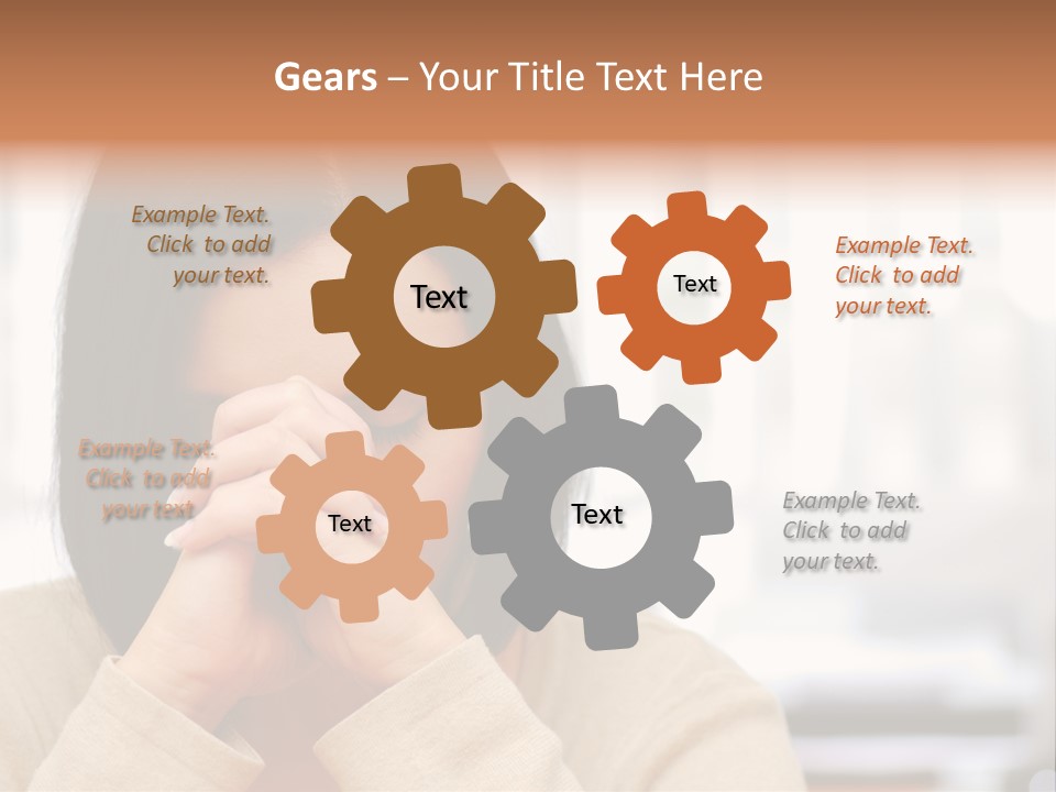 A Woman Holding Her Hands To Her Face PowerPoint Template