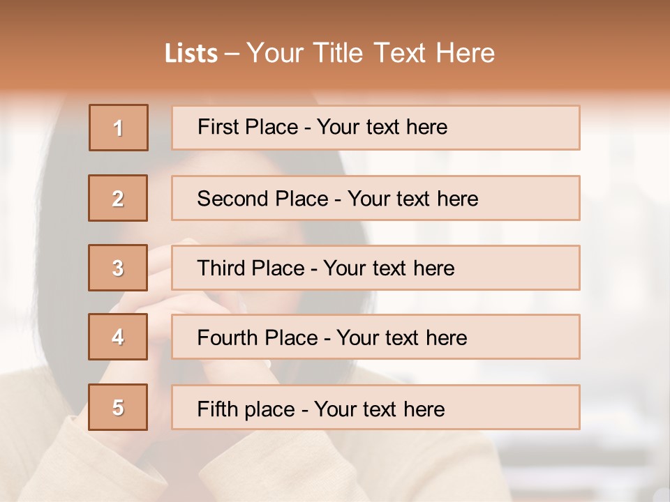 A Woman Holding Her Hands To Her Face PowerPoint Template