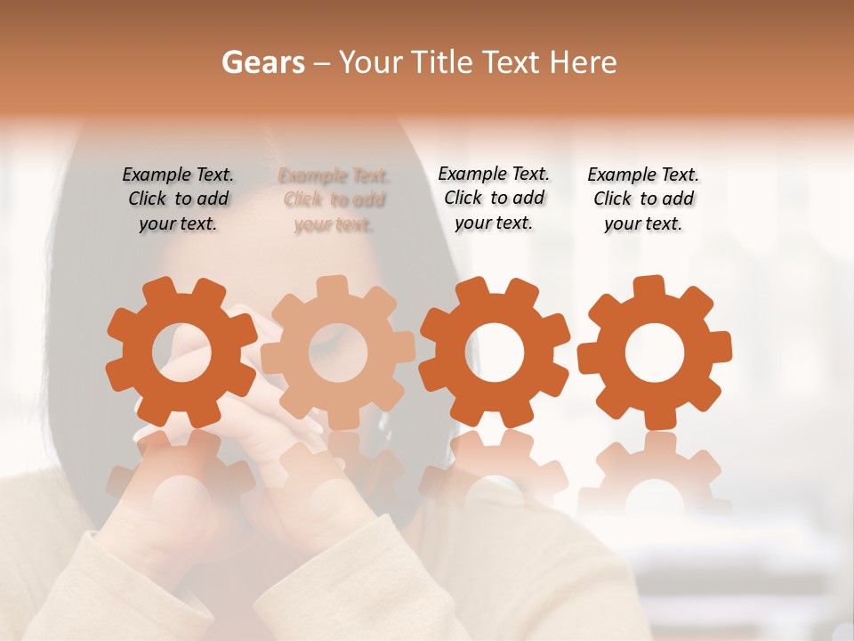 A Woman Holding Her Hands To Her Face PowerPoint Template