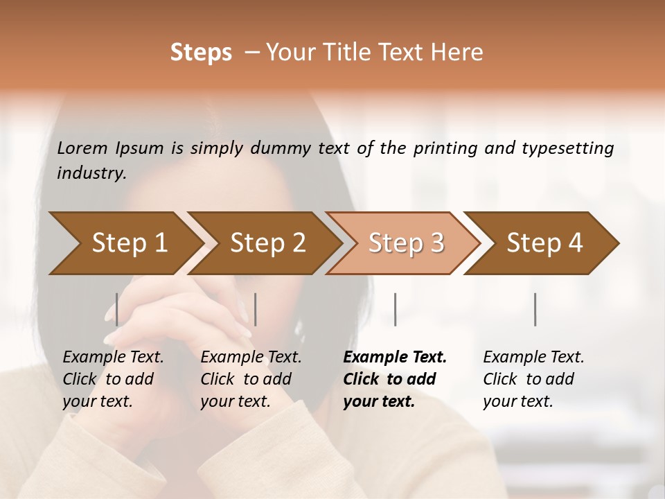 A Woman Holding Her Hands To Her Face PowerPoint Template
