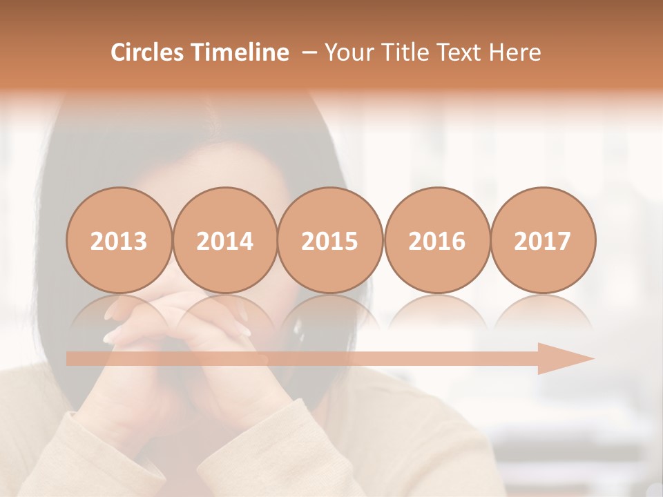 A Woman Holding Her Hands To Her Face PowerPoint Template