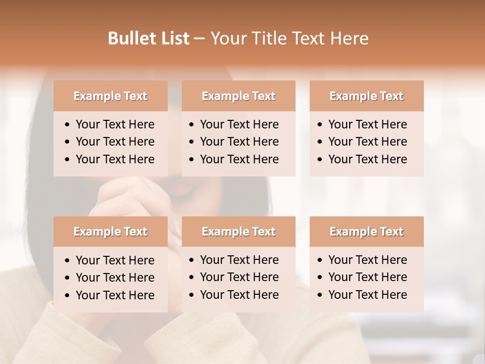 A Woman Holding Her Hands To Her Face PowerPoint Template