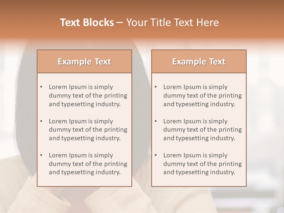 A Woman Holding Her Hands To Her Face PowerPoint Template