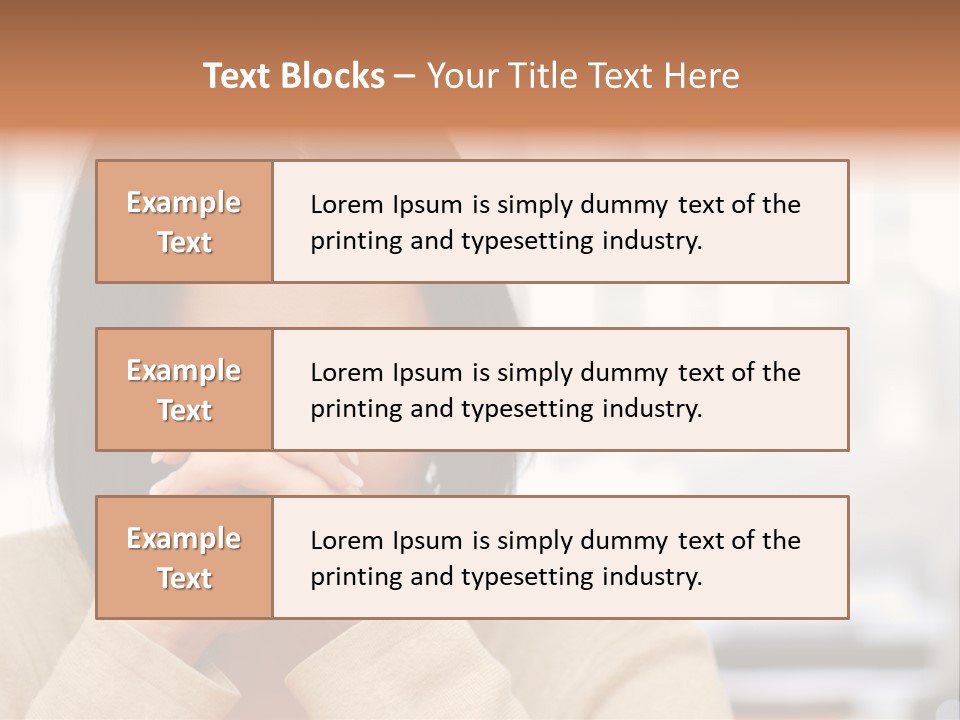 A Woman Holding Her Hands To Her Face PowerPoint Template