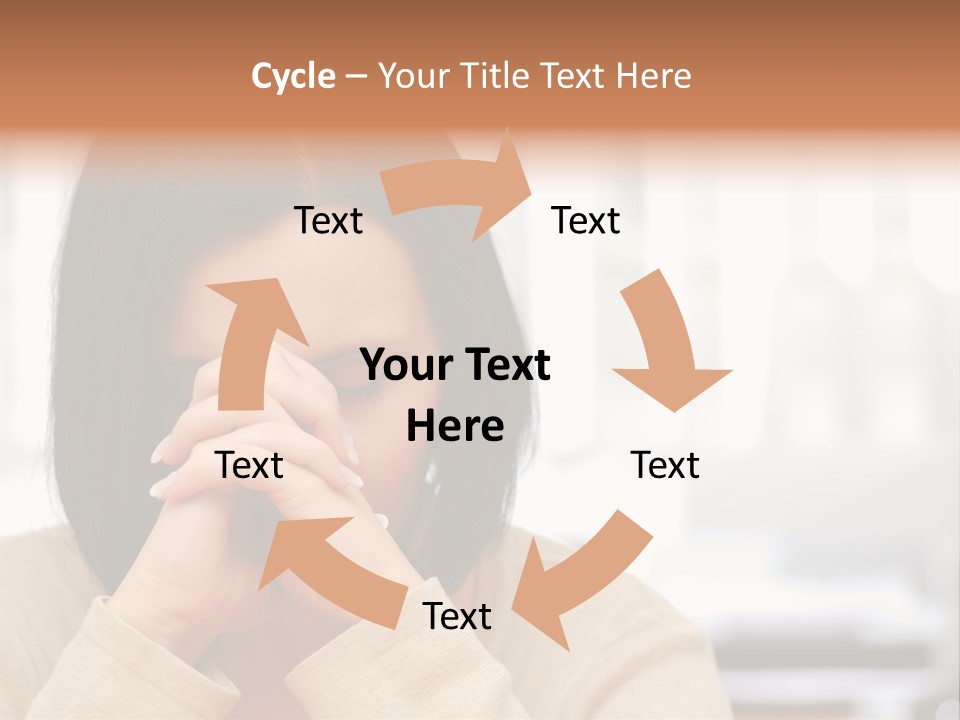 A Woman Holding Her Hands To Her Face PowerPoint Template