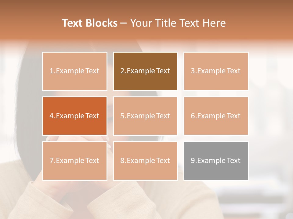 A Woman Holding Her Hands To Her Face PowerPoint Template