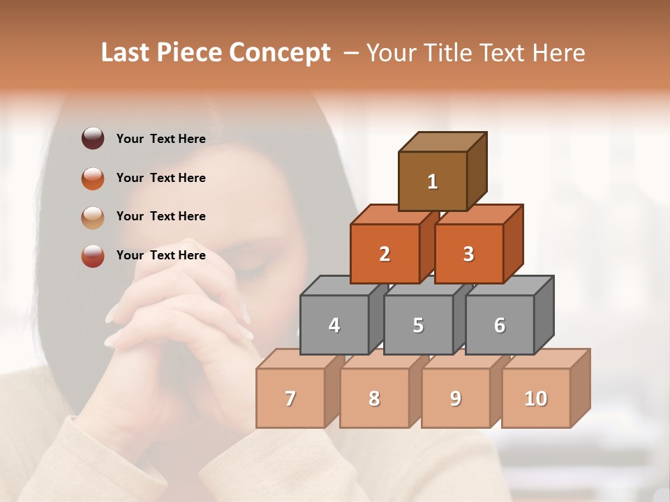 A Woman Holding Her Hands To Her Face PowerPoint Template