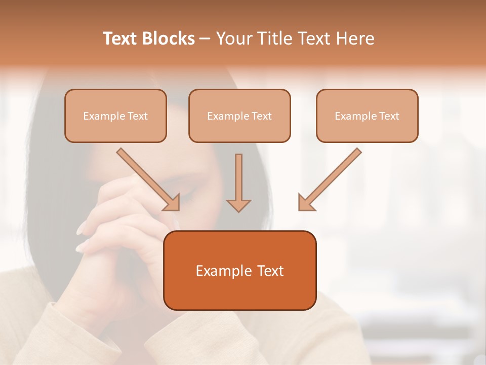 A Woman Holding Her Hands To Her Face PowerPoint Template