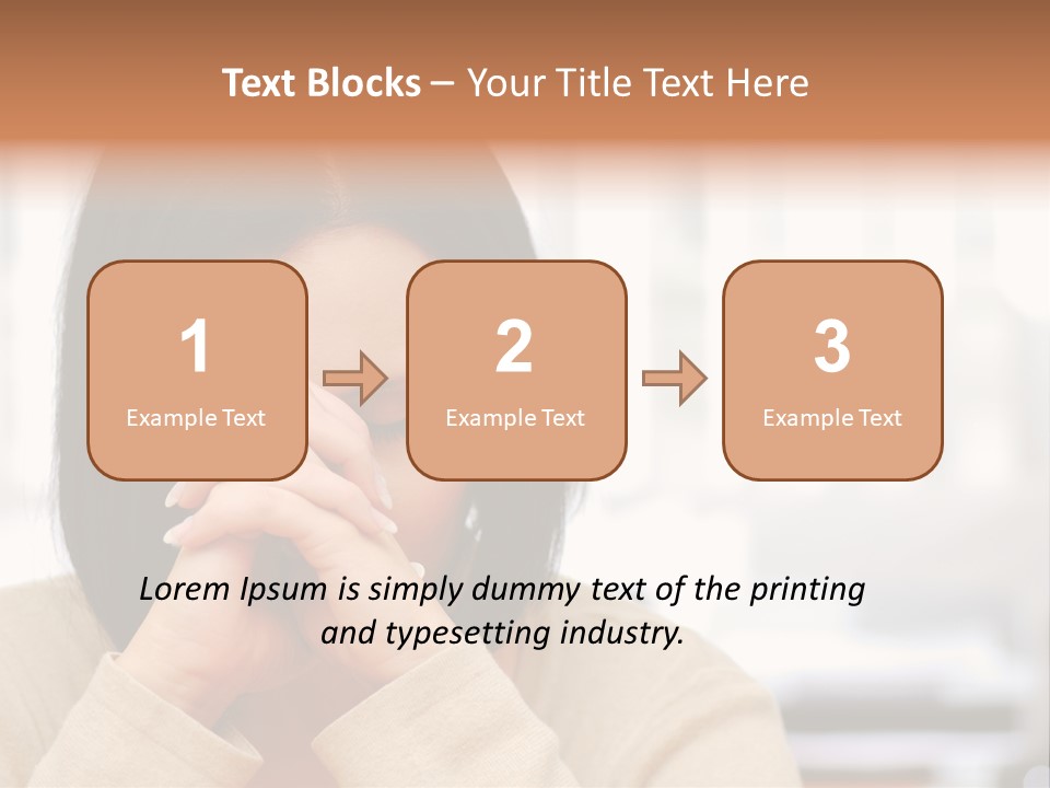 A Woman Holding Her Hands To Her Face PowerPoint Template
