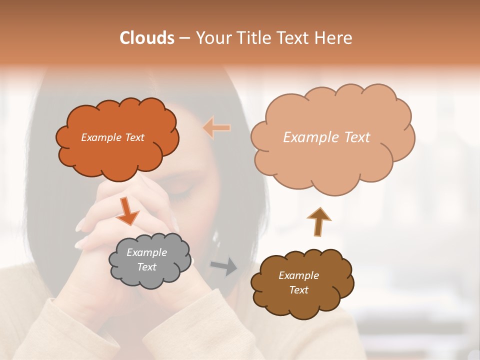 A Woman Holding Her Hands To Her Face PowerPoint Template
