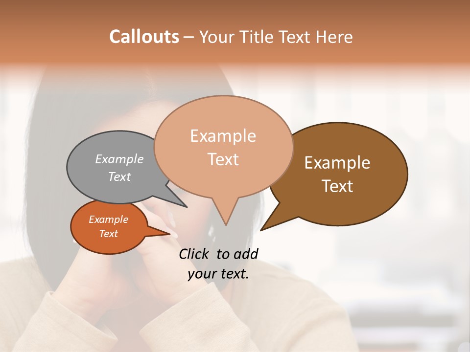 A Woman Holding Her Hands To Her Face PowerPoint Template