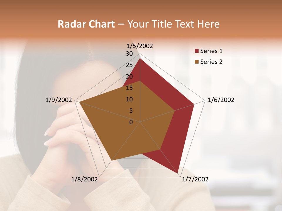 A Woman Holding Her Hands To Her Face PowerPoint Template