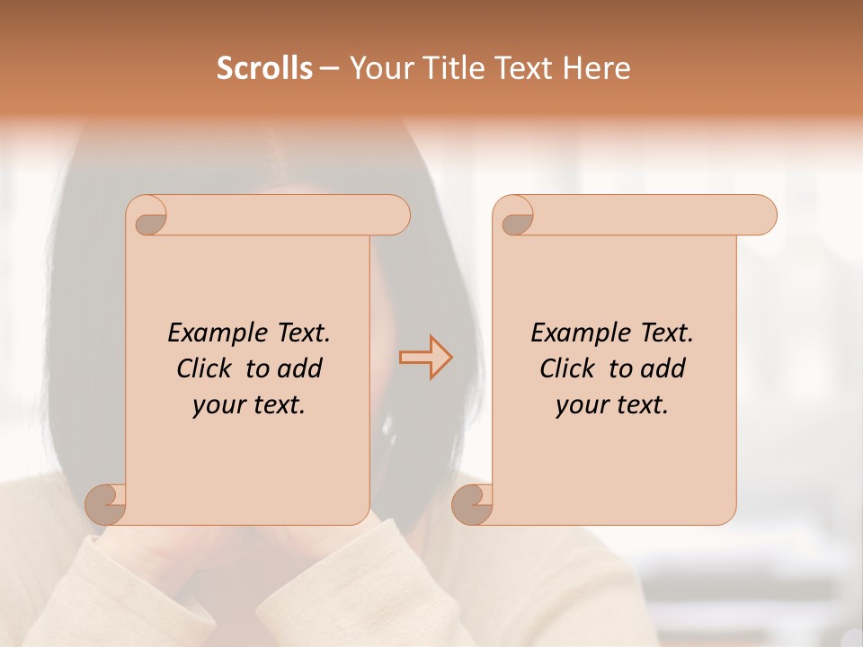 A Woman Holding Her Hands To Her Face PowerPoint Template