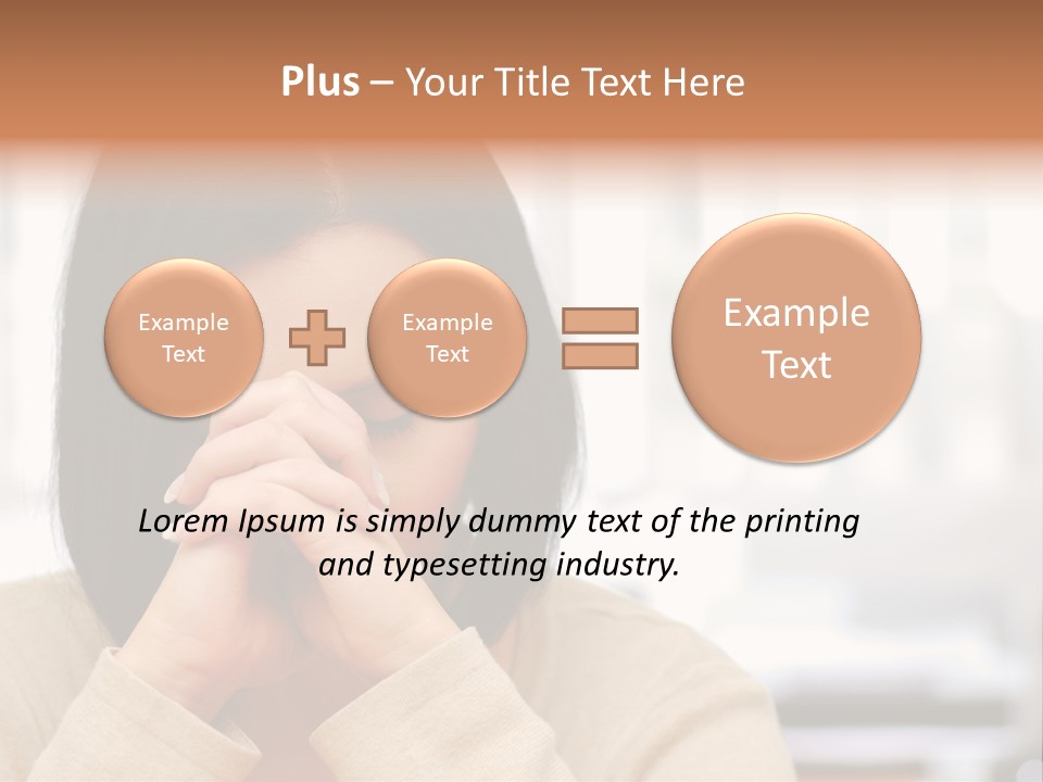A Woman Holding Her Hands To Her Face PowerPoint Template