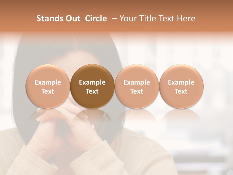 A Woman Holding Her Hands To Her Face PowerPoint Template