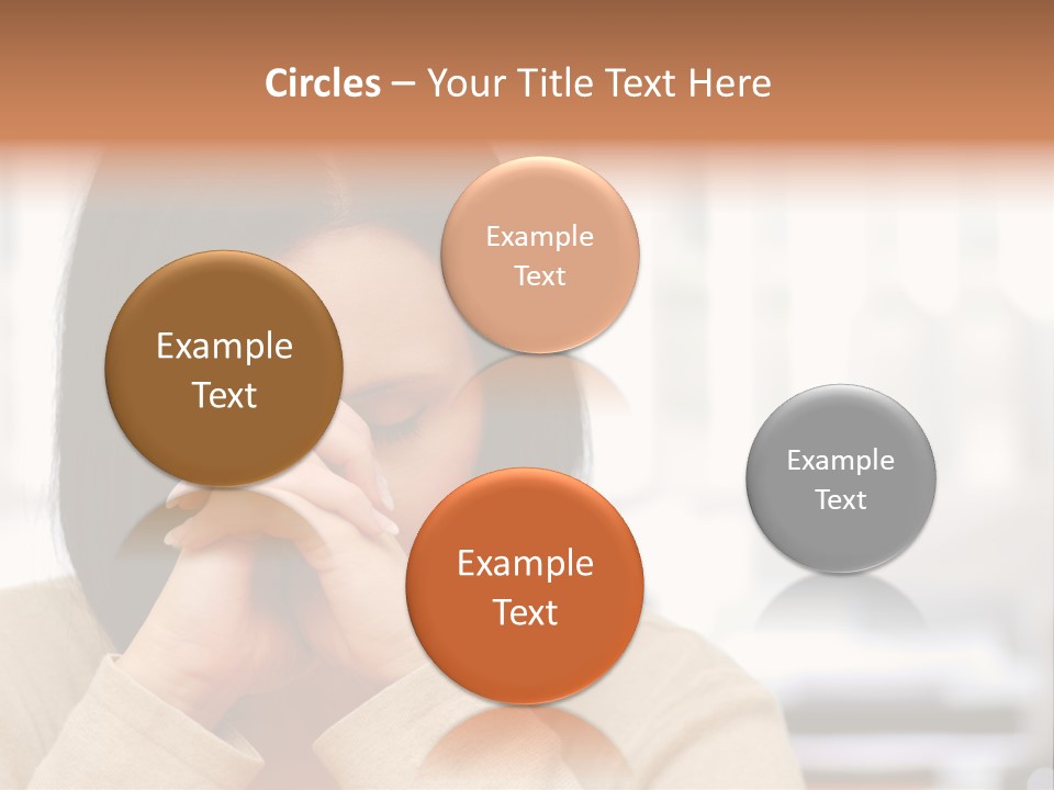 A Woman Holding Her Hands To Her Face PowerPoint Template