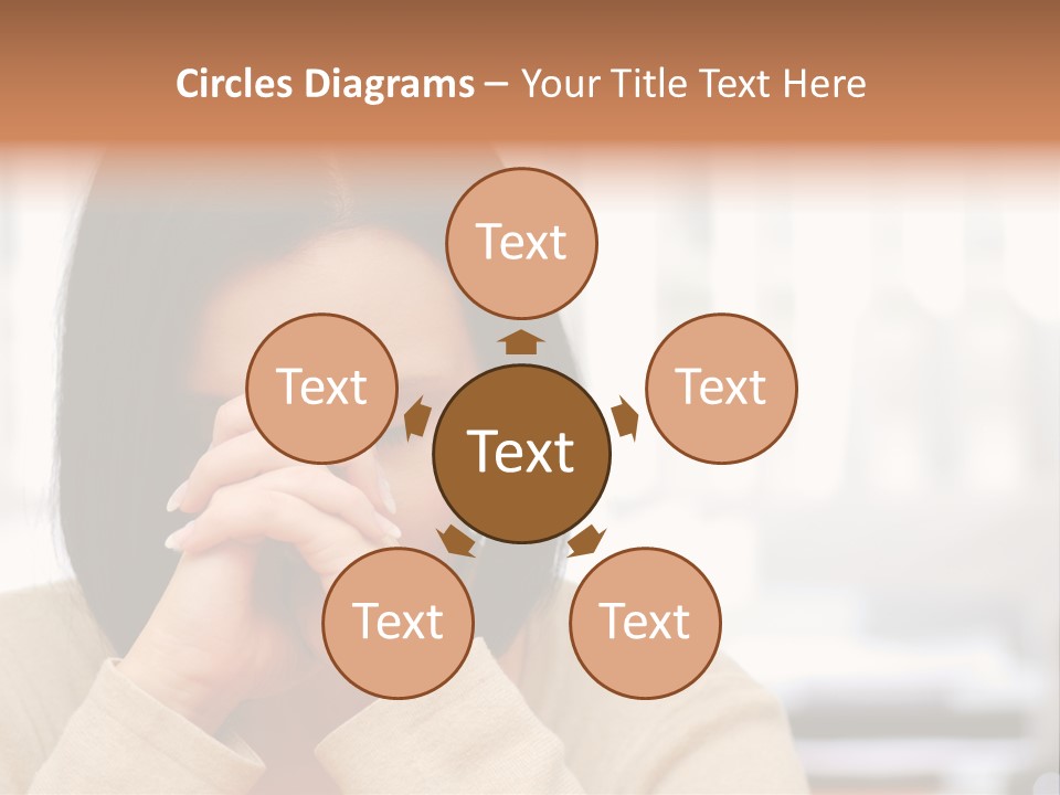 A Woman Holding Her Hands To Her Face PowerPoint Template