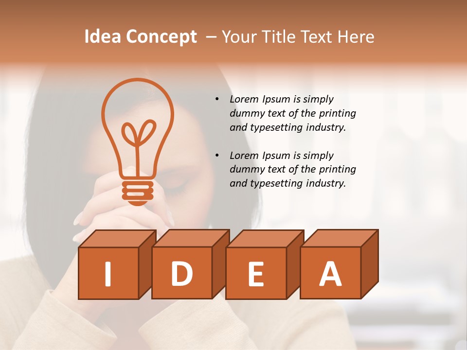 A Woman Holding Her Hands To Her Face PowerPoint Template