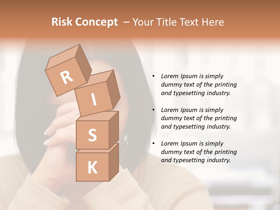 A Woman Holding Her Hands To Her Face PowerPoint Template