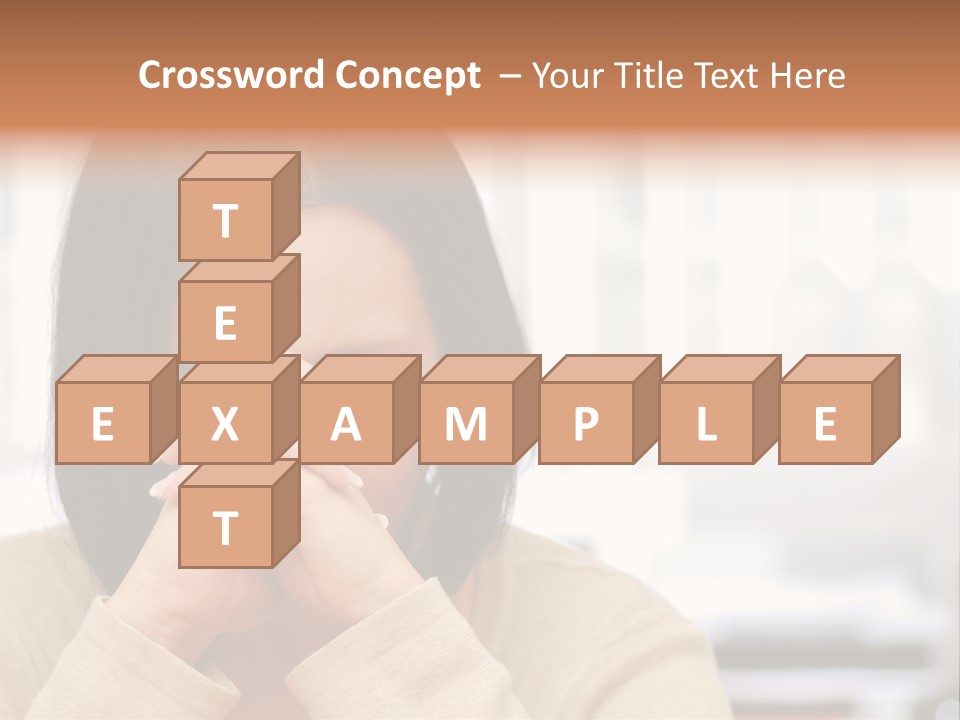 A Woman Holding Her Hands To Her Face PowerPoint Template